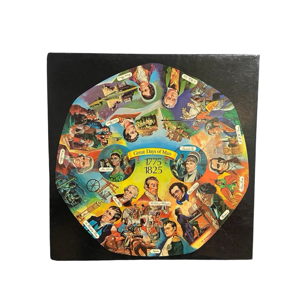 Vintage 1972 Waddington's Great Days of Man 450pc Heptagon Puzzle Complete
